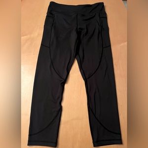 Zyia Active Graphic Black Active Stretch Compression Leggings 14-16 Like New